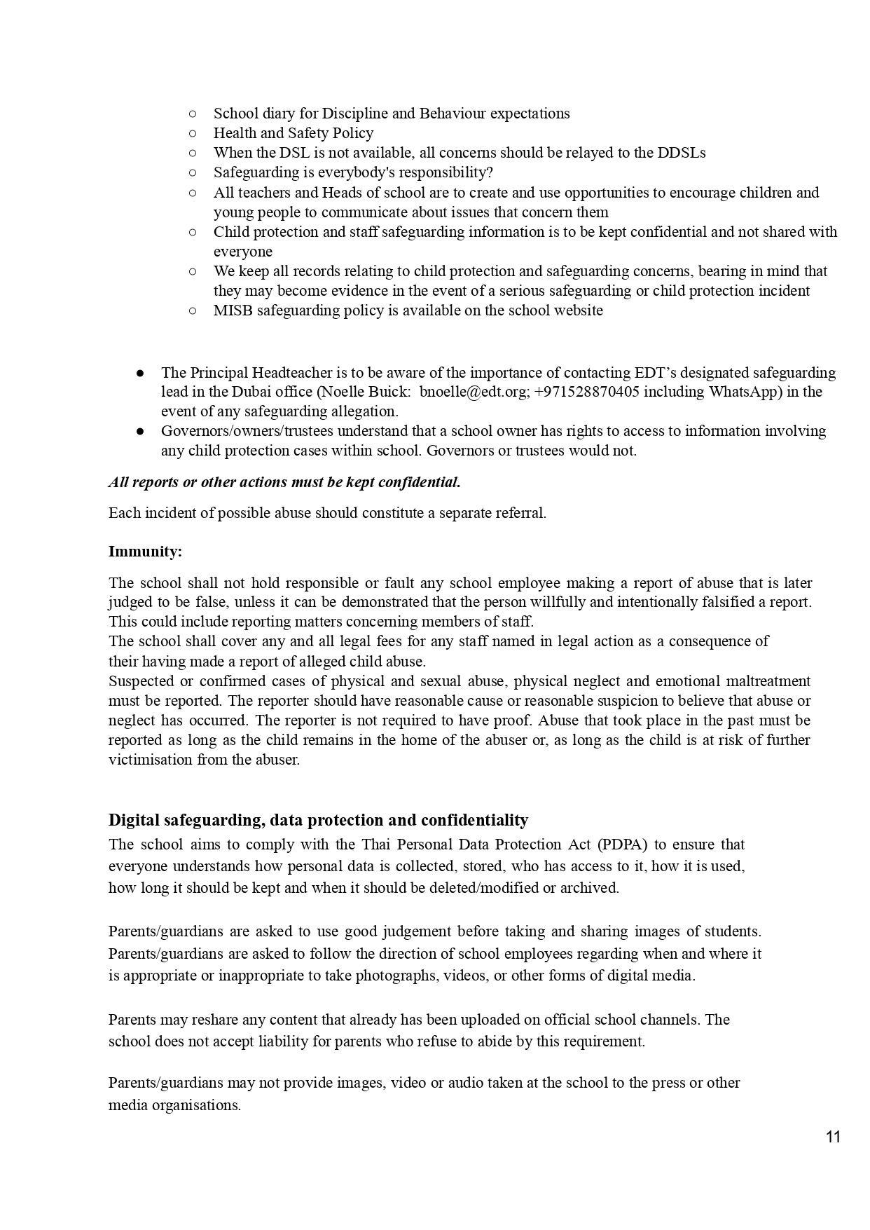 2Modern International School Bangkok Safeguarding Policy August 23 1 page 0011