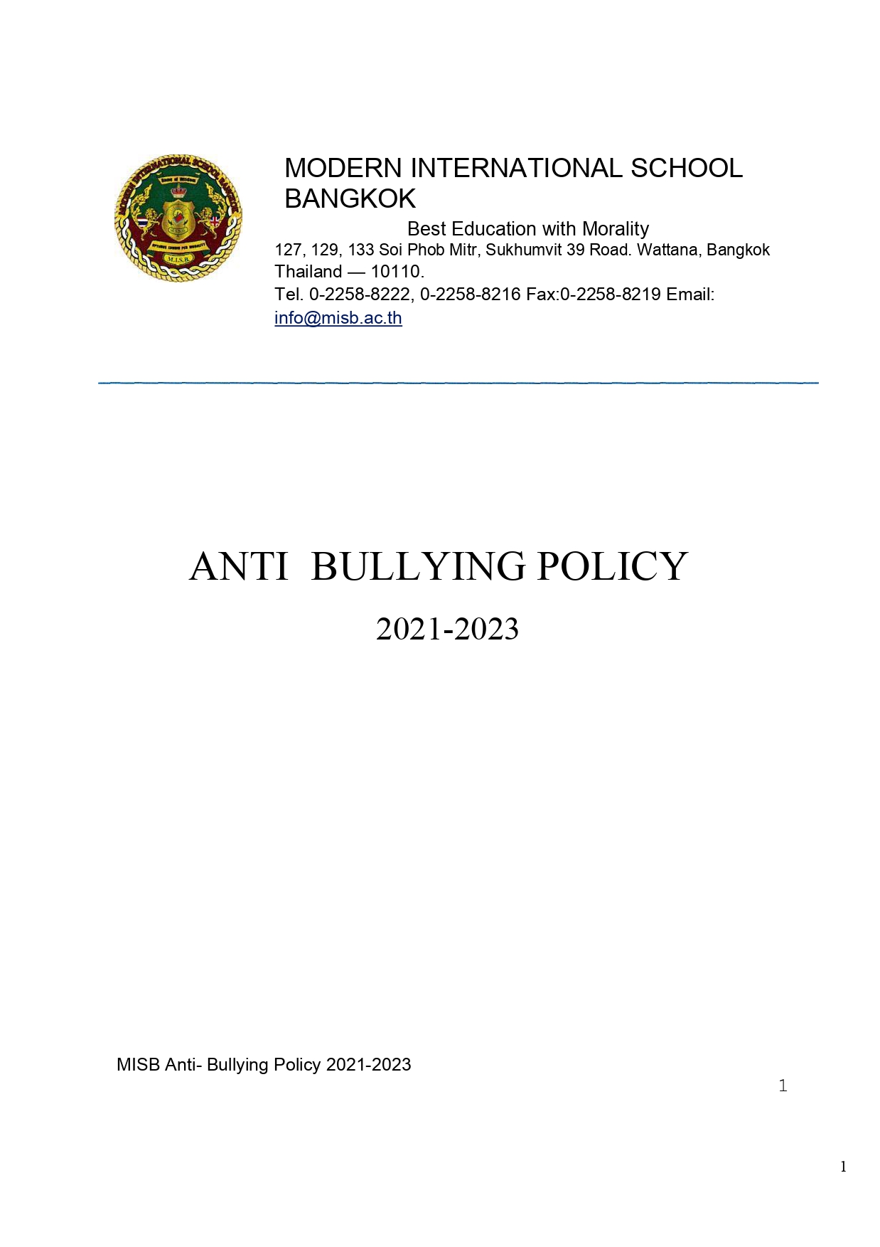 ANTI BULLYING POLICY 2021 2023 New page 0001