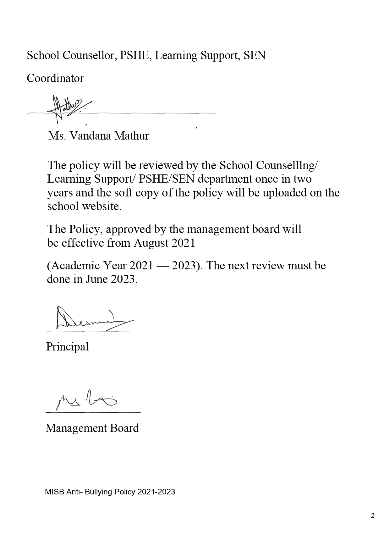 ANTI BULLYING POLICY 2021 2023 New page 0002
