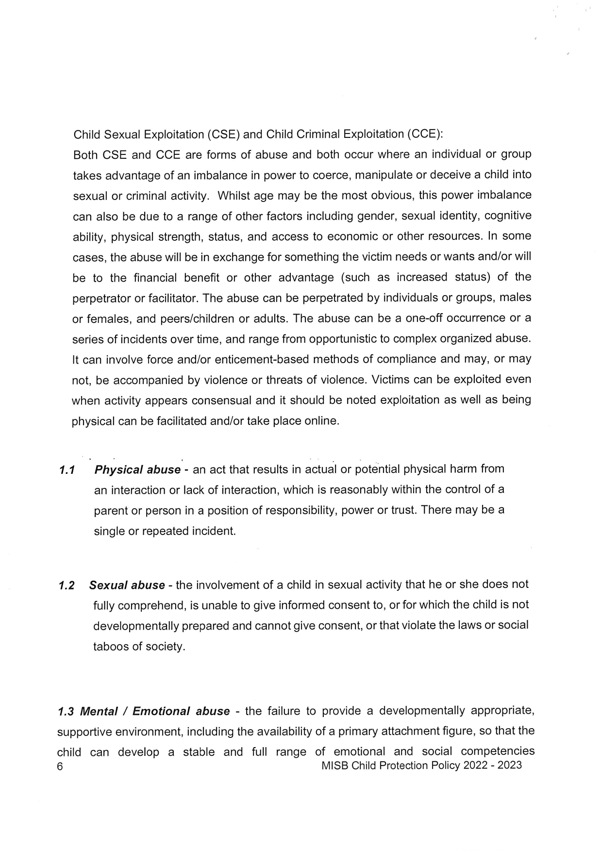 CHILD PROTECTION POLICY page 0006