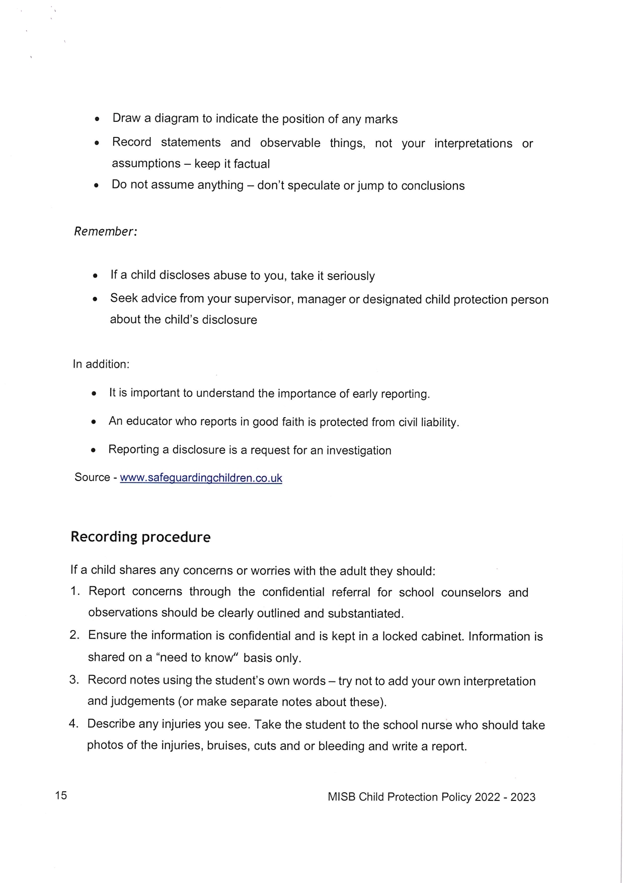 CHILD PROTECTION POLICY page 0015