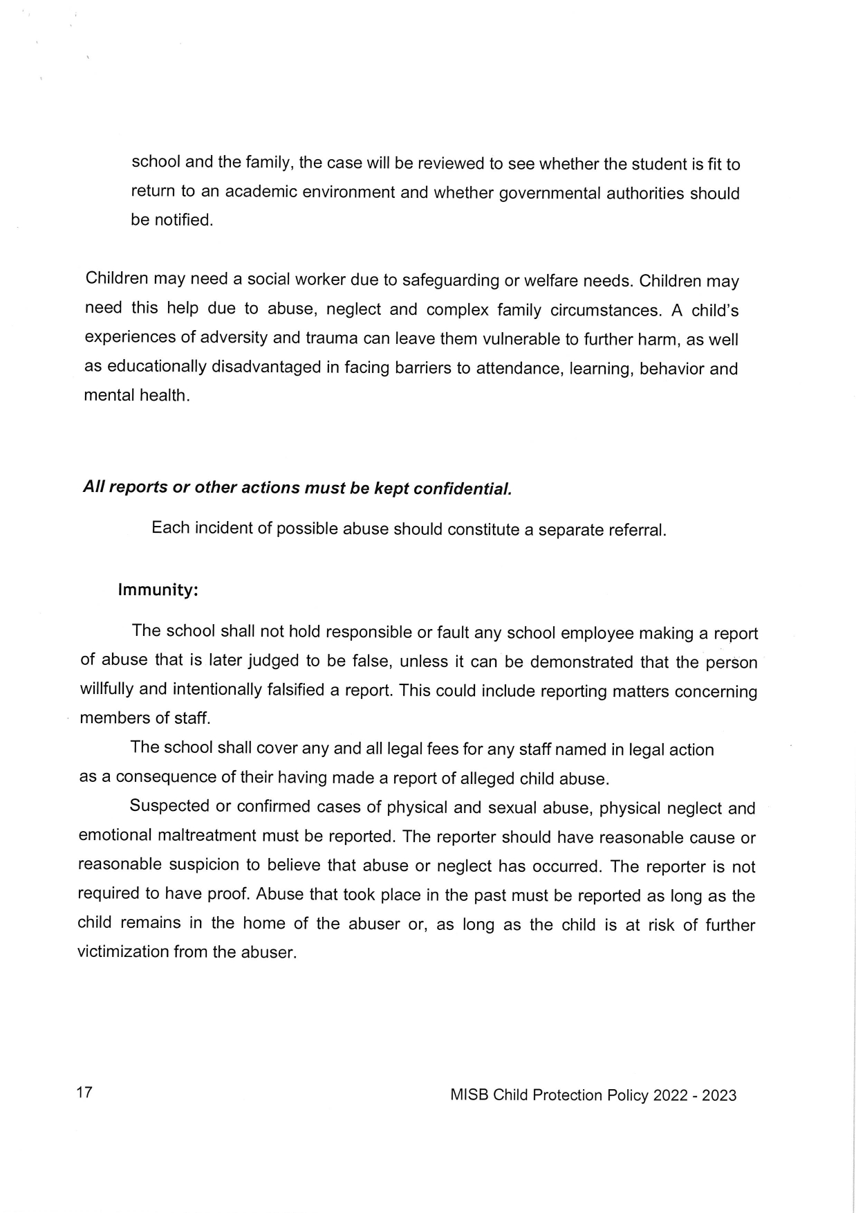 CHILD PROTECTION POLICY page 0017