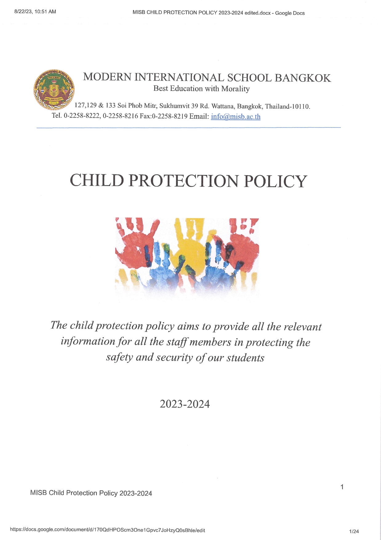 Child Protection Policy 2023 2024 page 0001