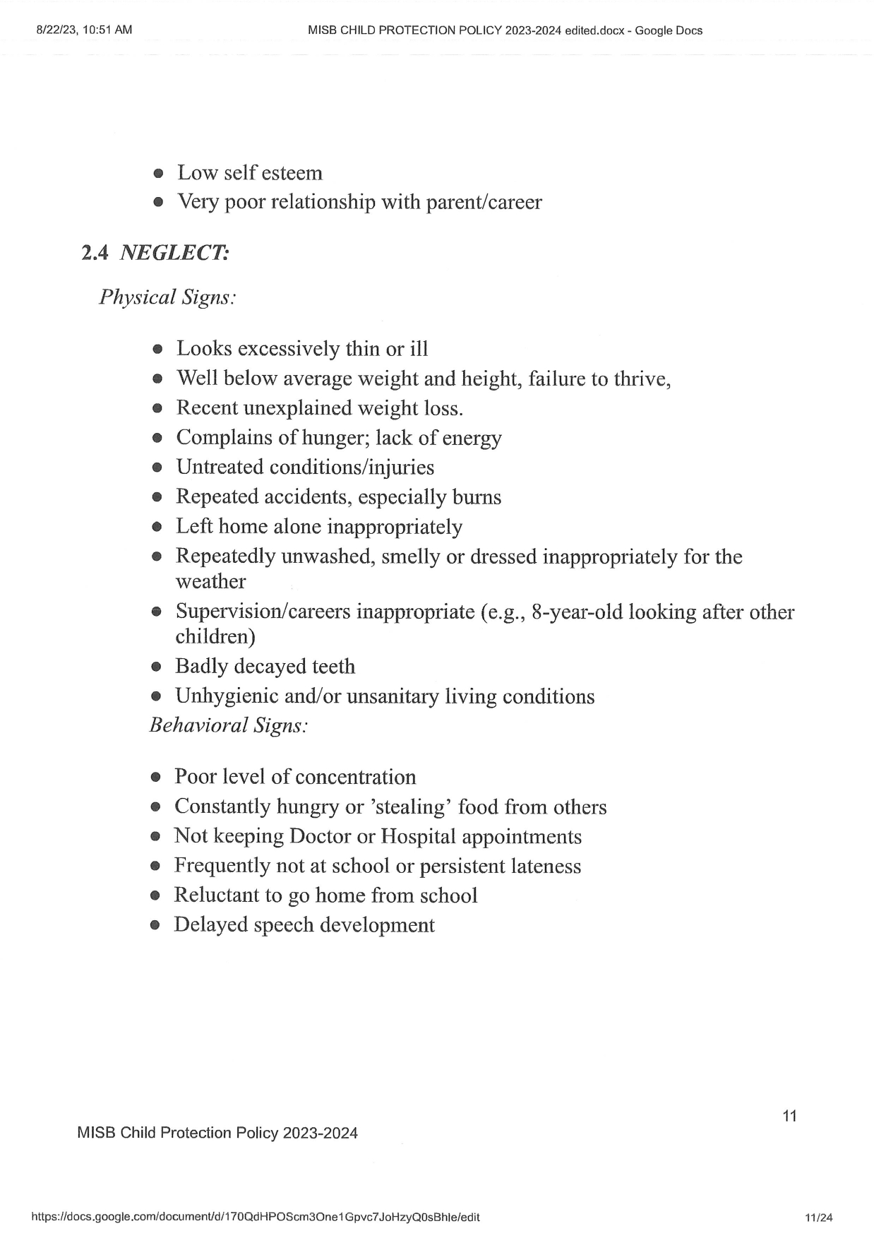 Child Protection Policy 2023 2024 page 0013