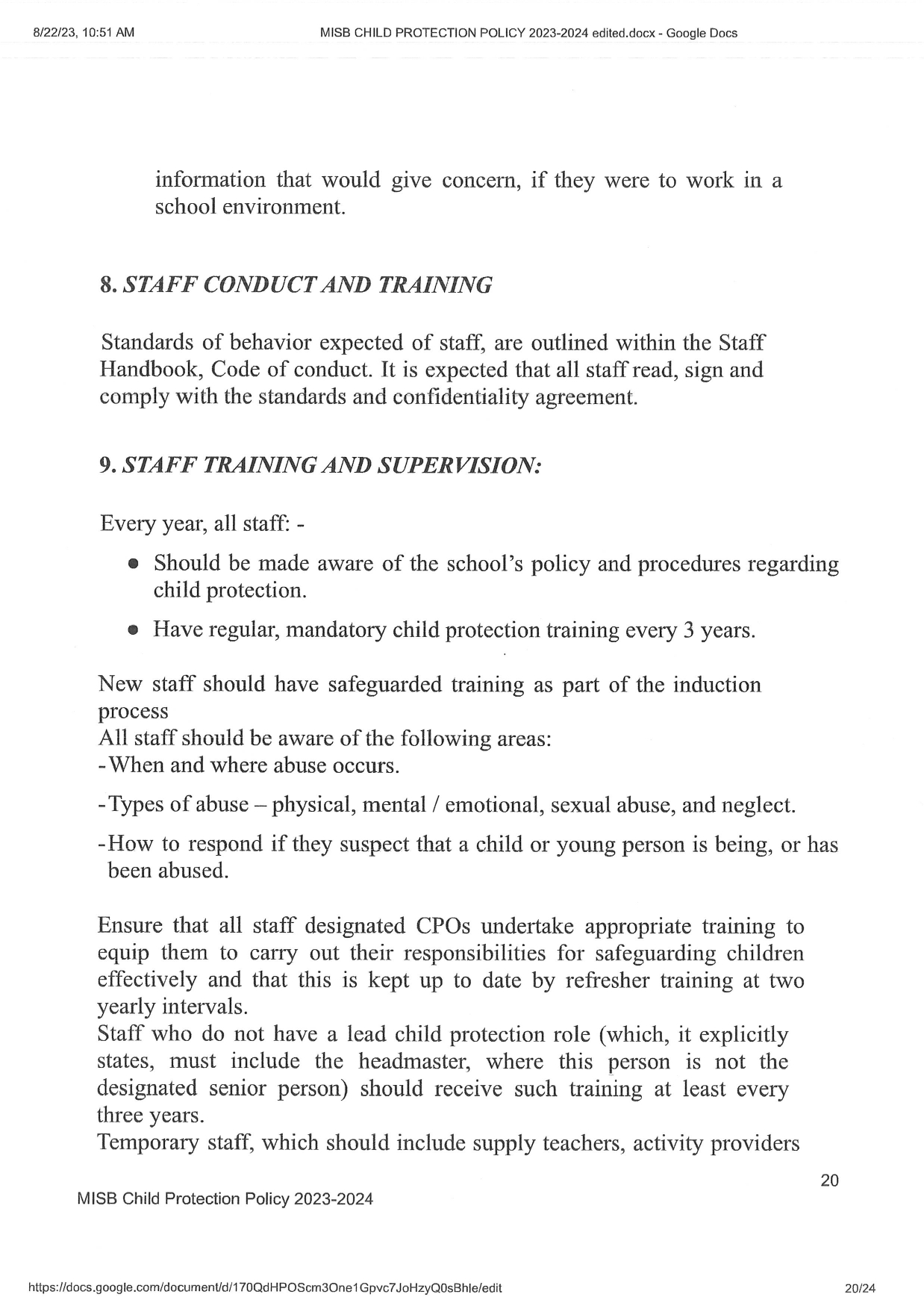 Child Protection Policy 2023 2024 page 0020