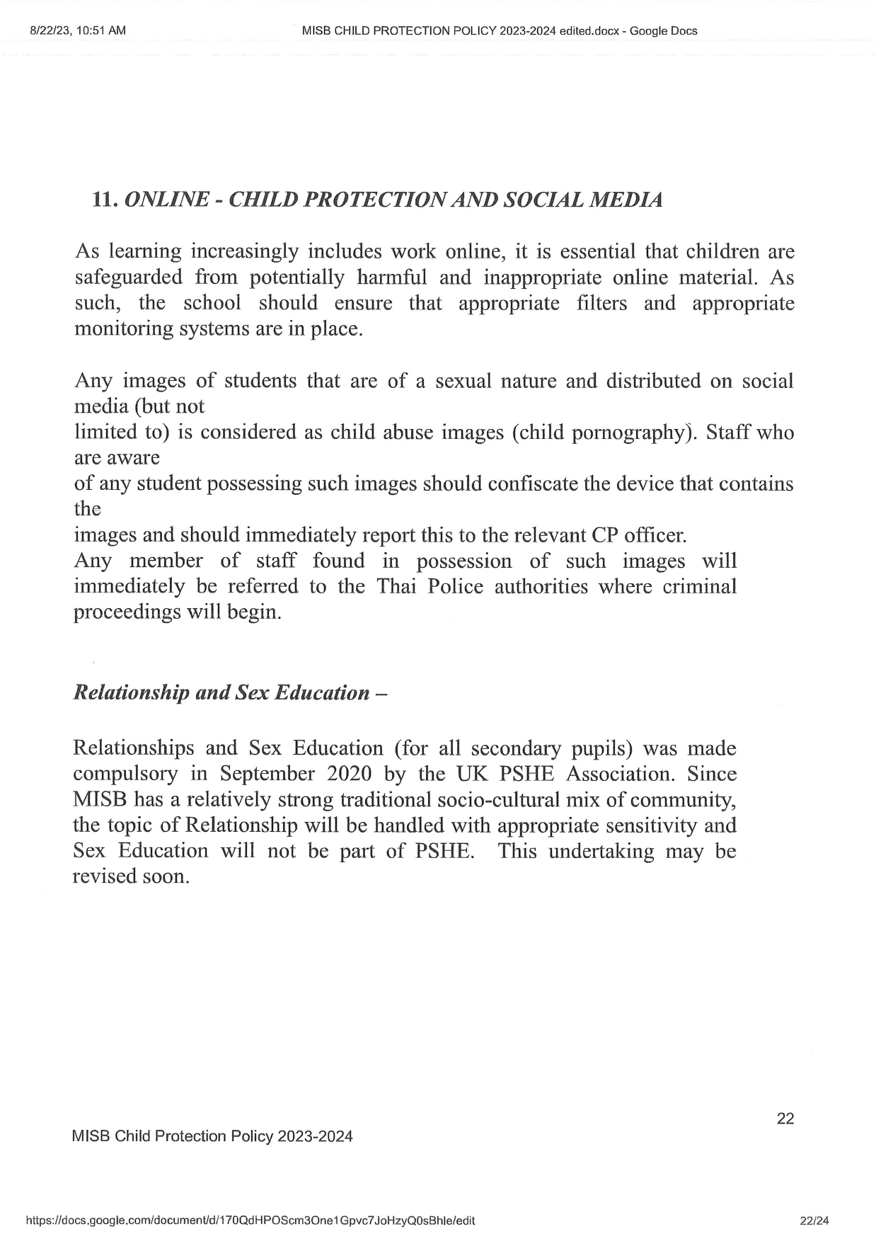 Child Protection Policy 2023 2024 page 0022