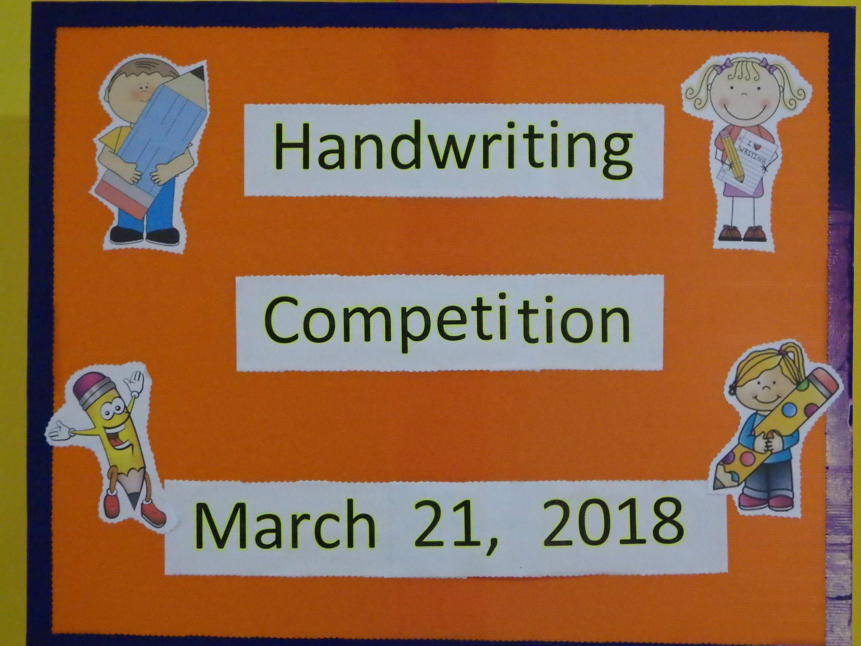 EYFS Hand writing Competition