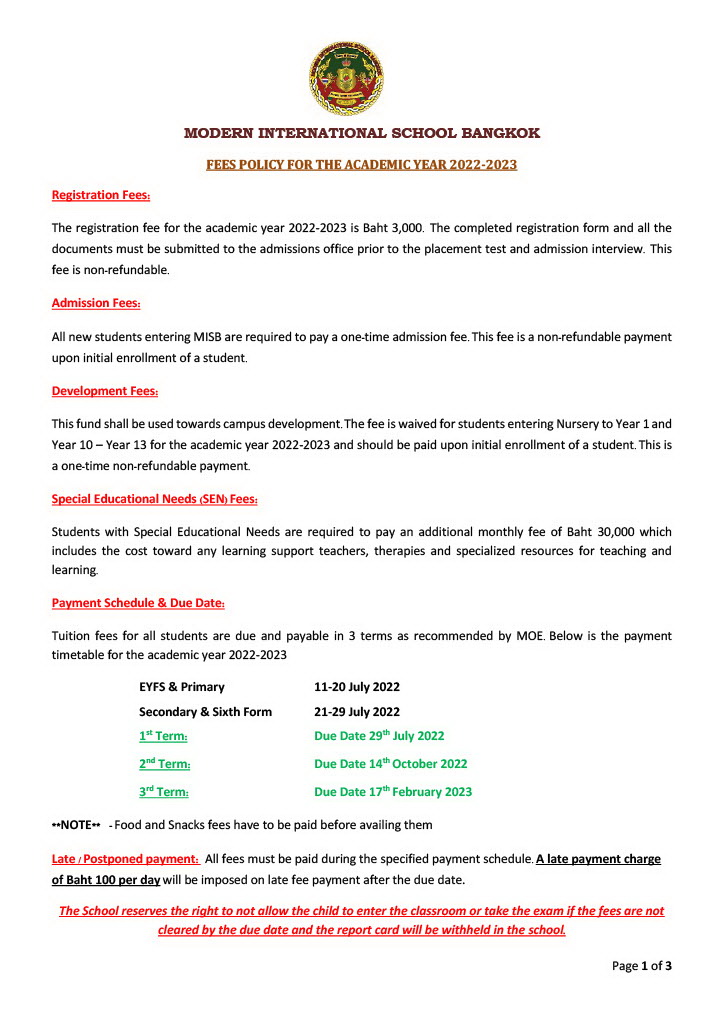 MISB Fees policy 2022 20231024 1
