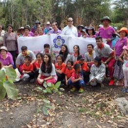 Community service (Tree Planting) by Year 13 at Lopburi